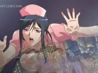 Attractive anime dashnore duke e lagur kuçkë rubbed nga të saj prapa
