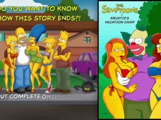 Krustie's Vacation Camp with super chicks&excl; - The Simptoons