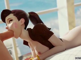 Fantastic Blonde Mercy Riding Big putz and Tracer Sucking a