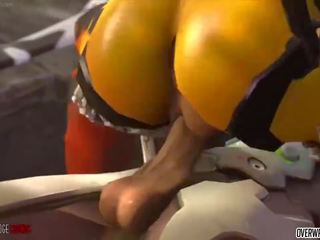 Hot to trot and Naughty Tracer from Overwatch gets Pussy.