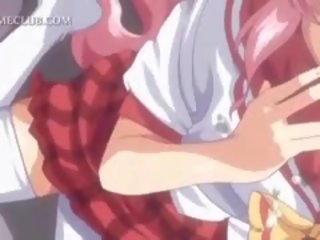 Petite Anime young woman Blowing Large manhood In Close-up