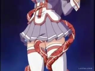 Hentai anime dame molested met tentakels