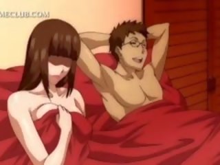 3d anime damsel blir fitte knullet opp skjørtet i seng