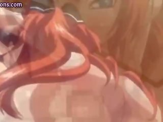 Redhead hentai teasing hard putz
