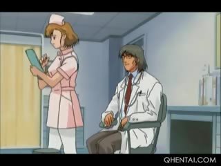 エロアニメ 官能的な 看護師 取得 彼女の ピンク 飢えました 女 ファック 深い