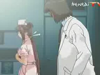 Erótico manga enfermera consigue follada