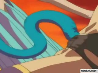Hentai adolescent fucked by tentacles