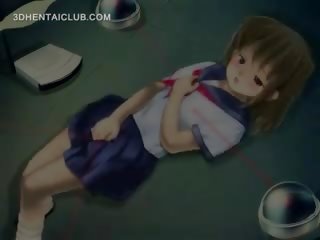 Hentai stunner v školské uniforma masturbovanie pička